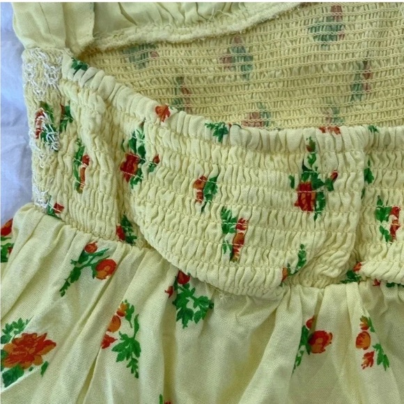 Urban Outfitters Laney  Yellow Floral Romper - Picture 9 of 12